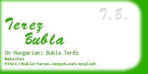 terez bubla business card