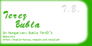 terez bubla business card